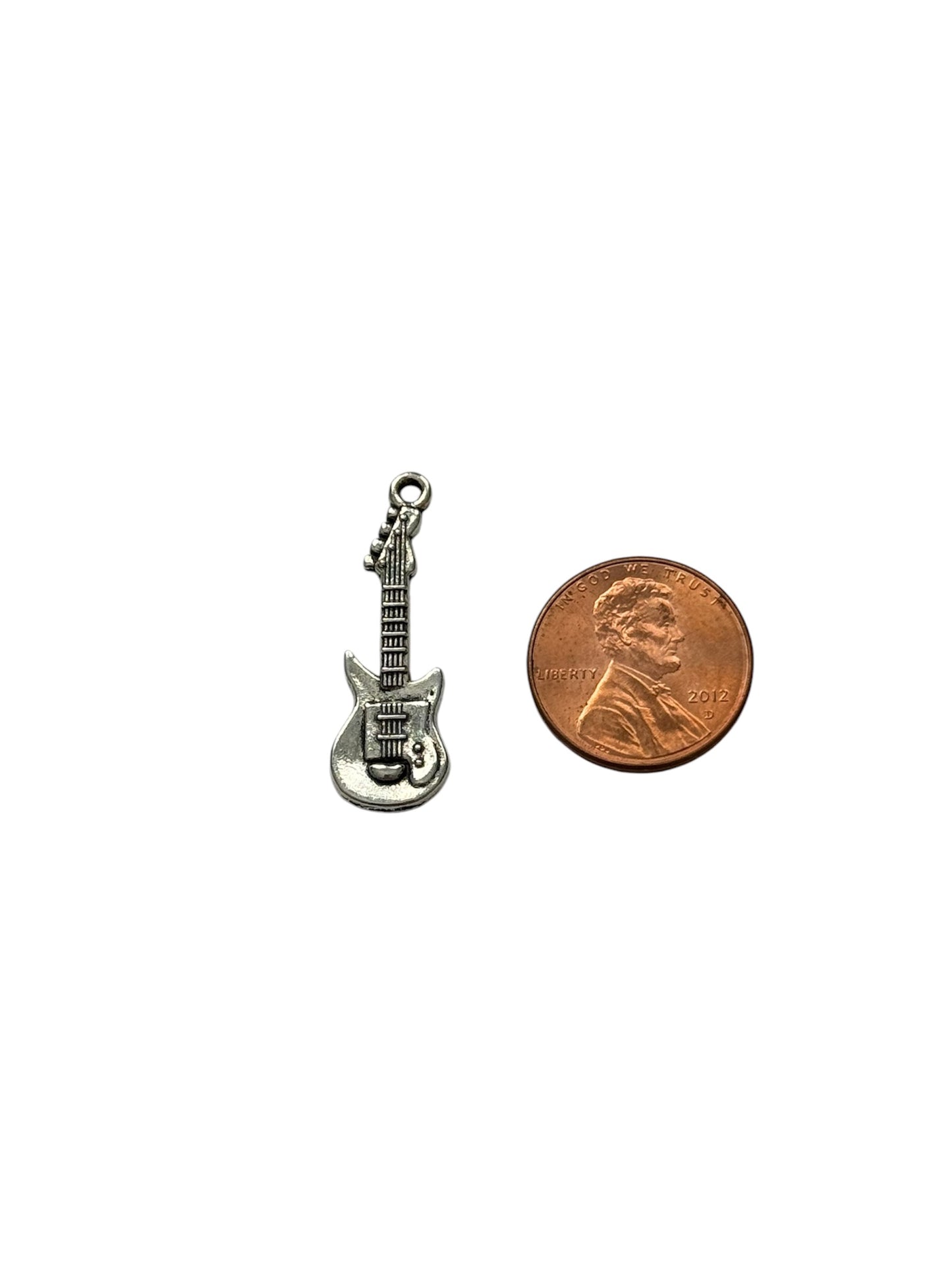 Silver Guitar Charm