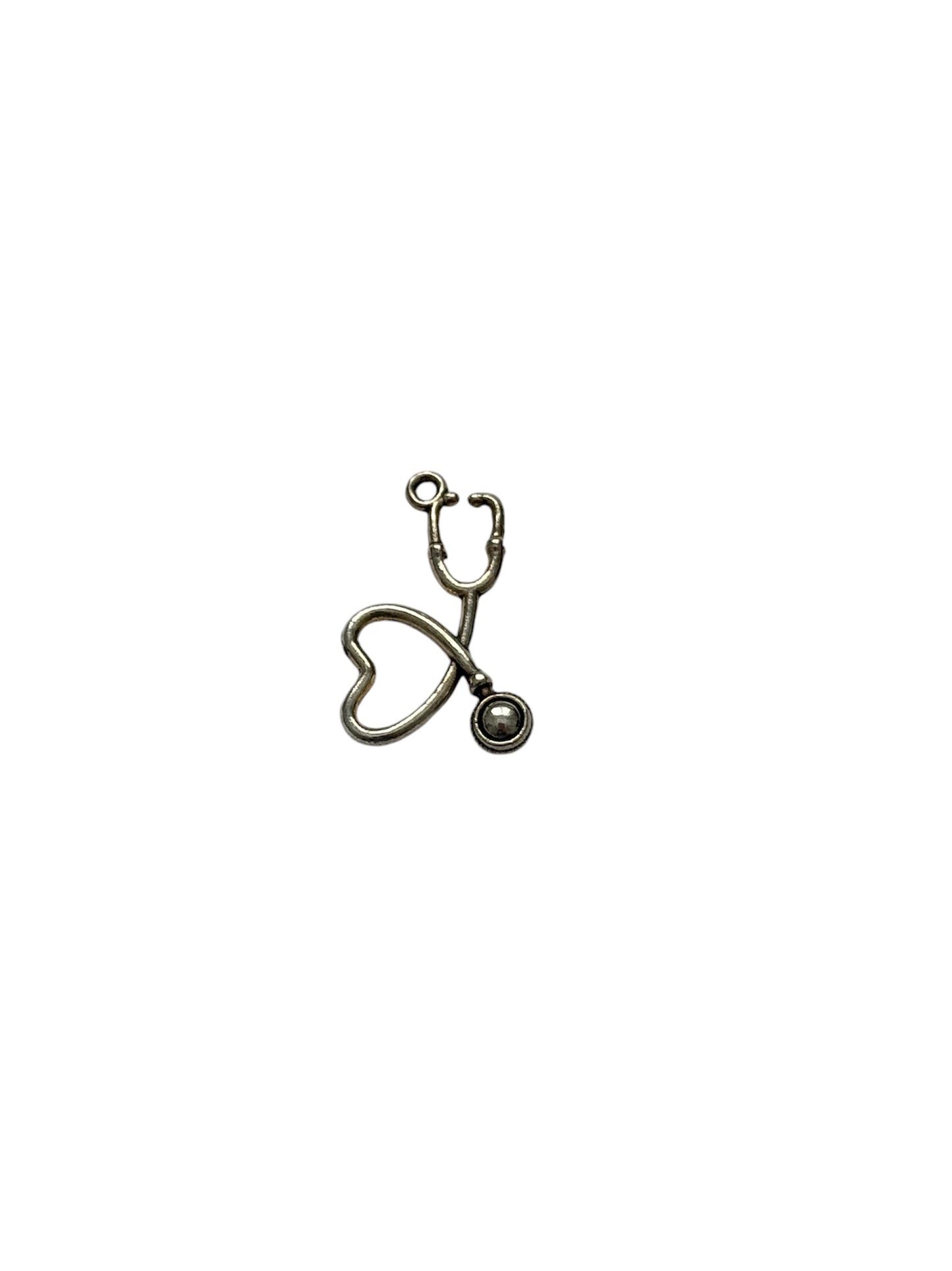 Silver Stethoscope Charm