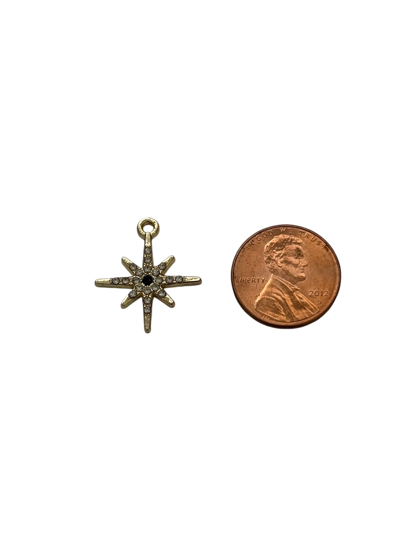 Gold 8 Point Star Charm