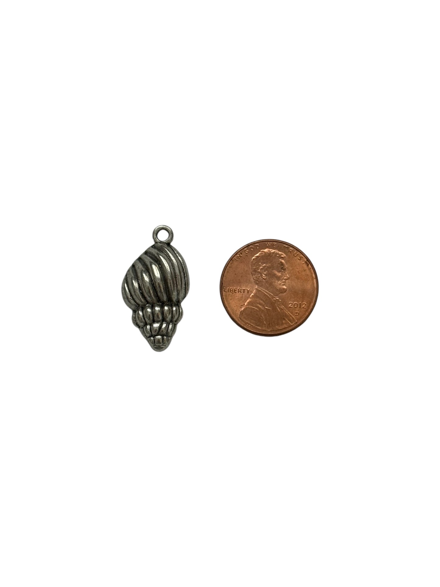 Silver Banded Tulip Shell Charm