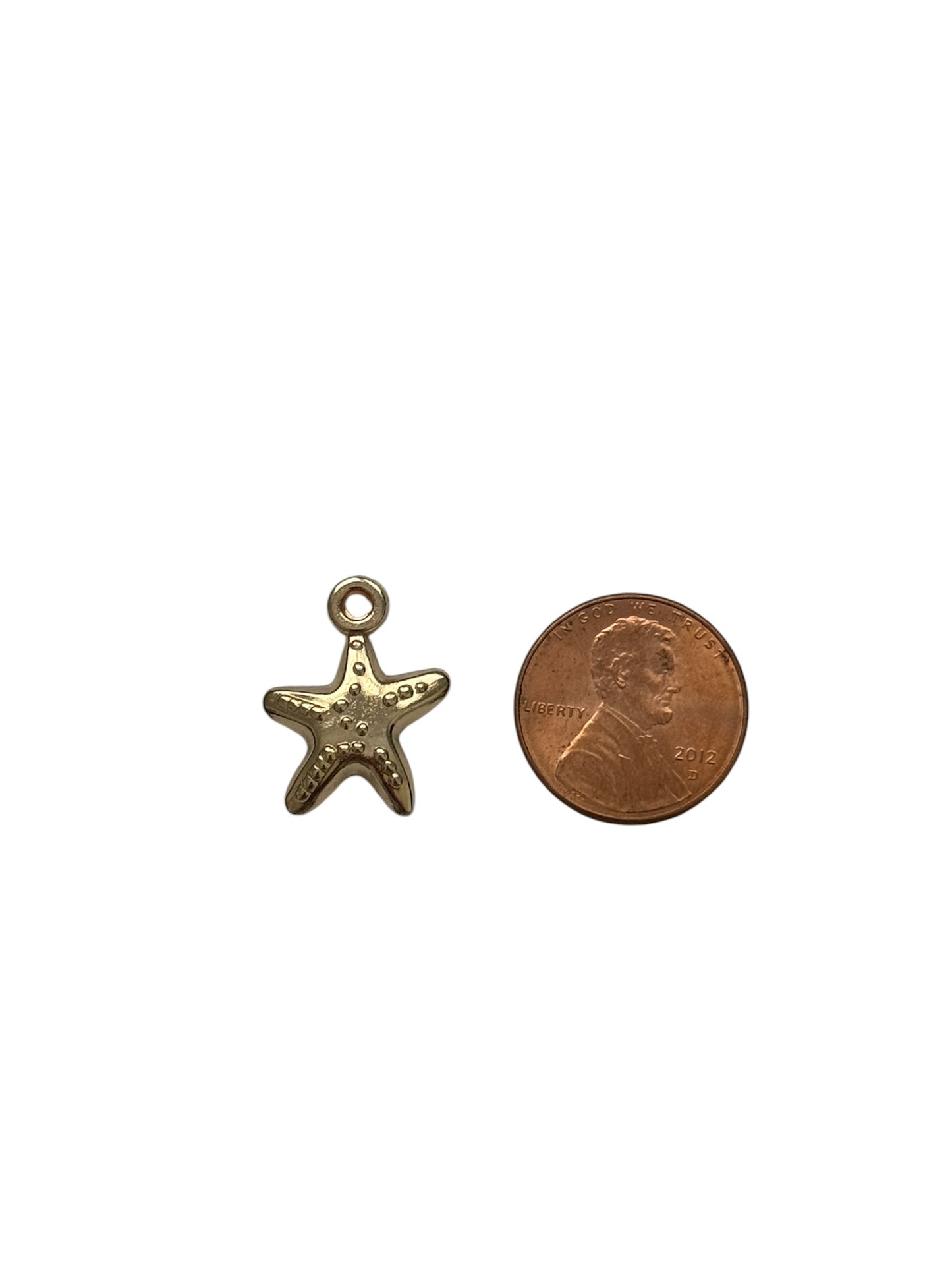 Small Gold Starfish Charm