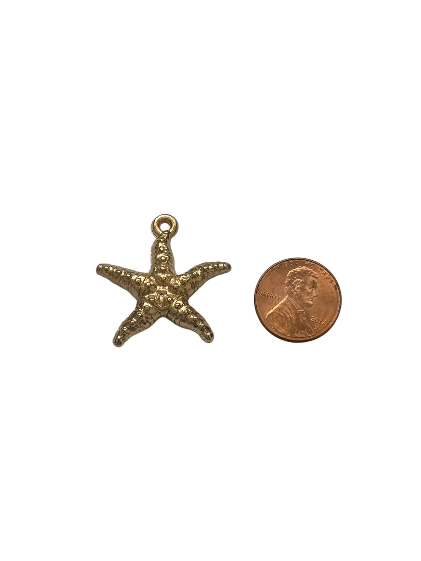 Large Gold Starfish Charm