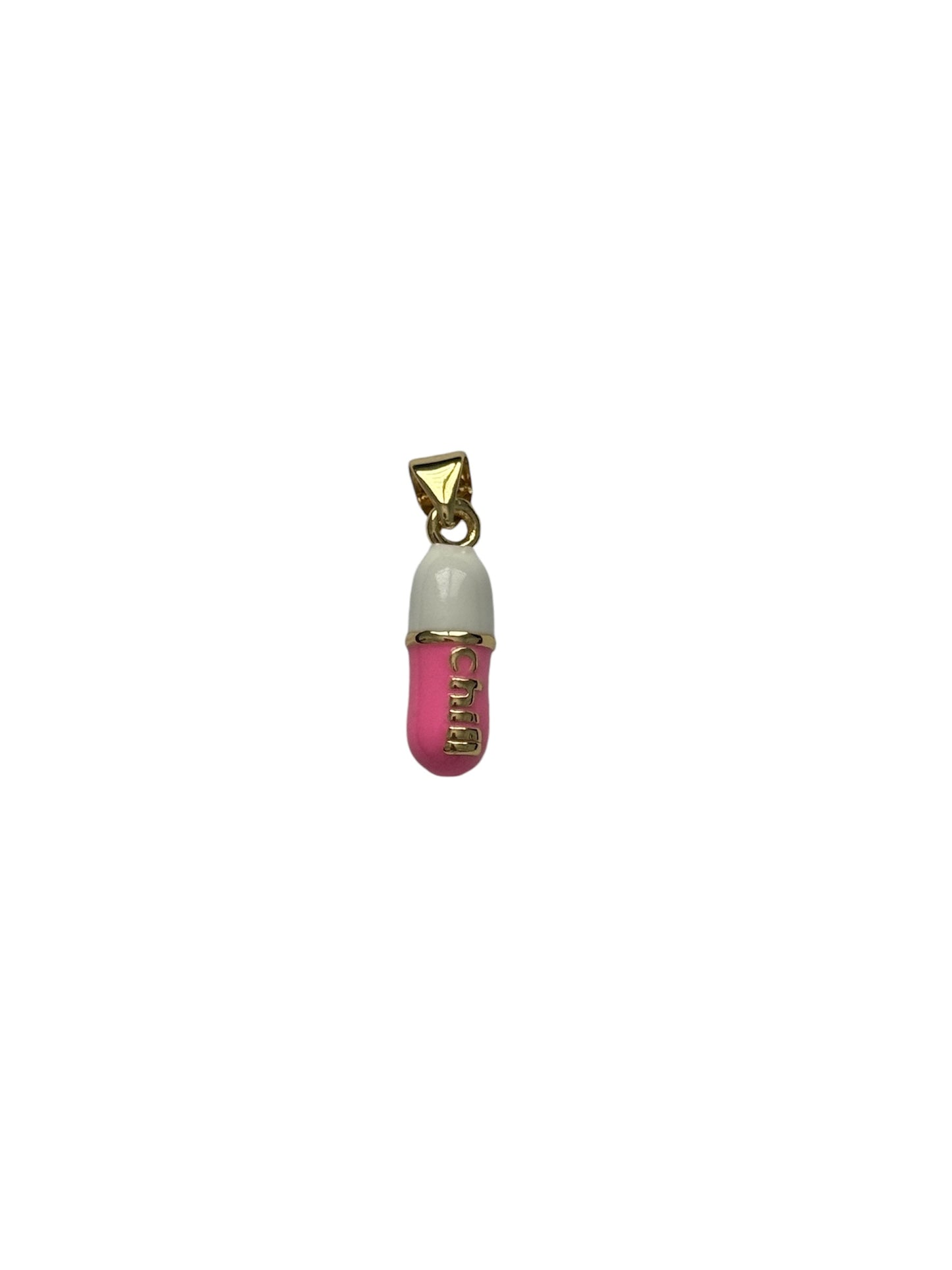 Pink Chill Pill Charm