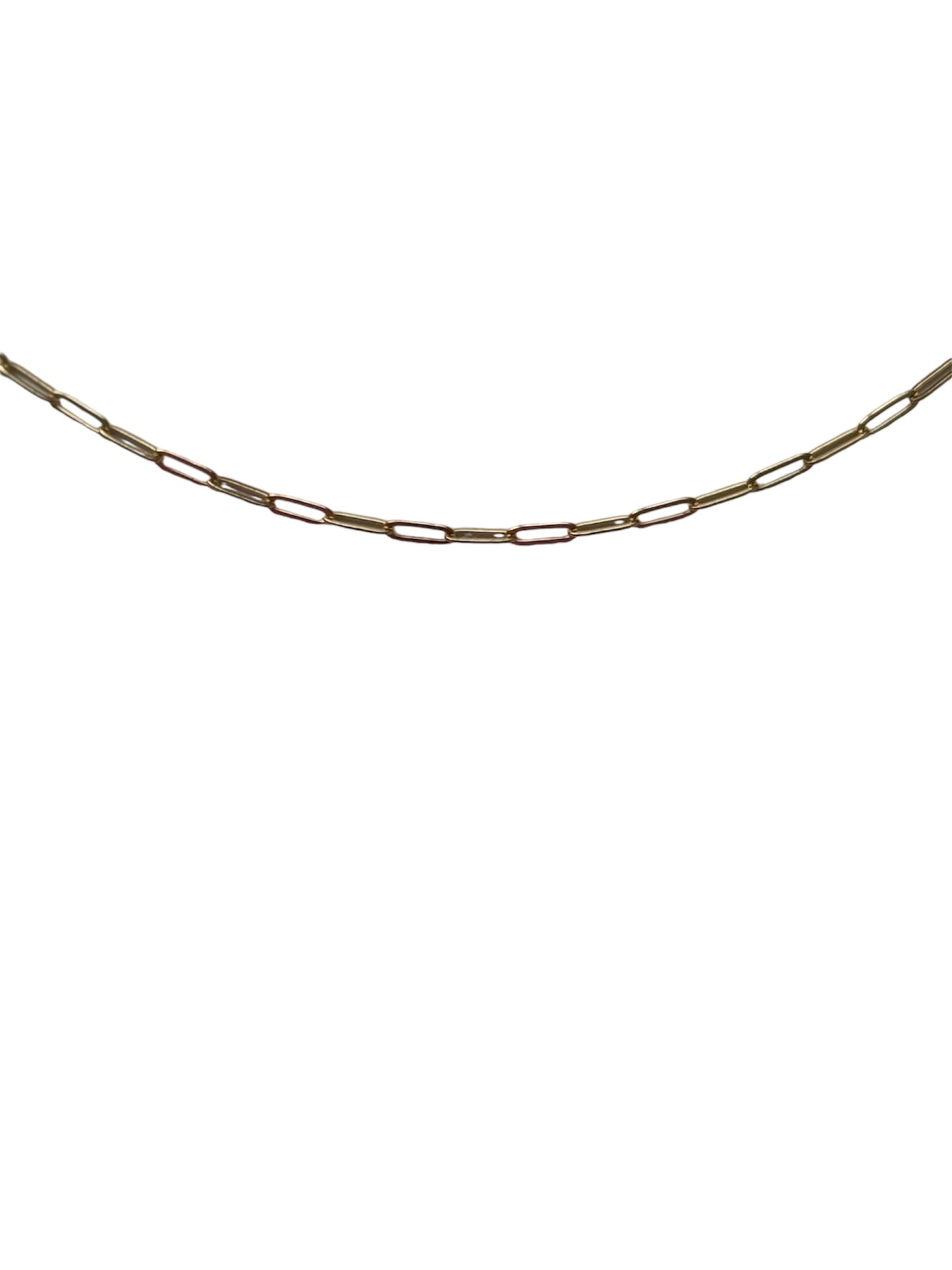 Gold Large Paperclip Chain Necklace