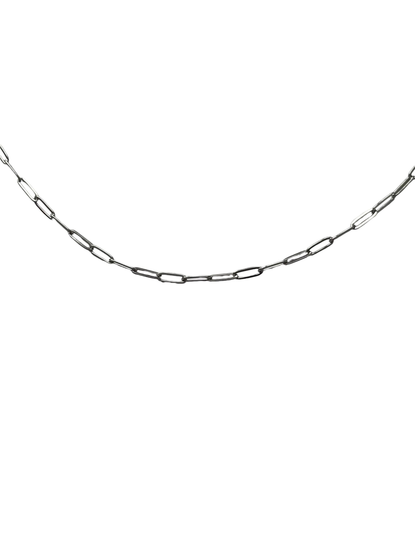 Silver Large Paperclip Necklace