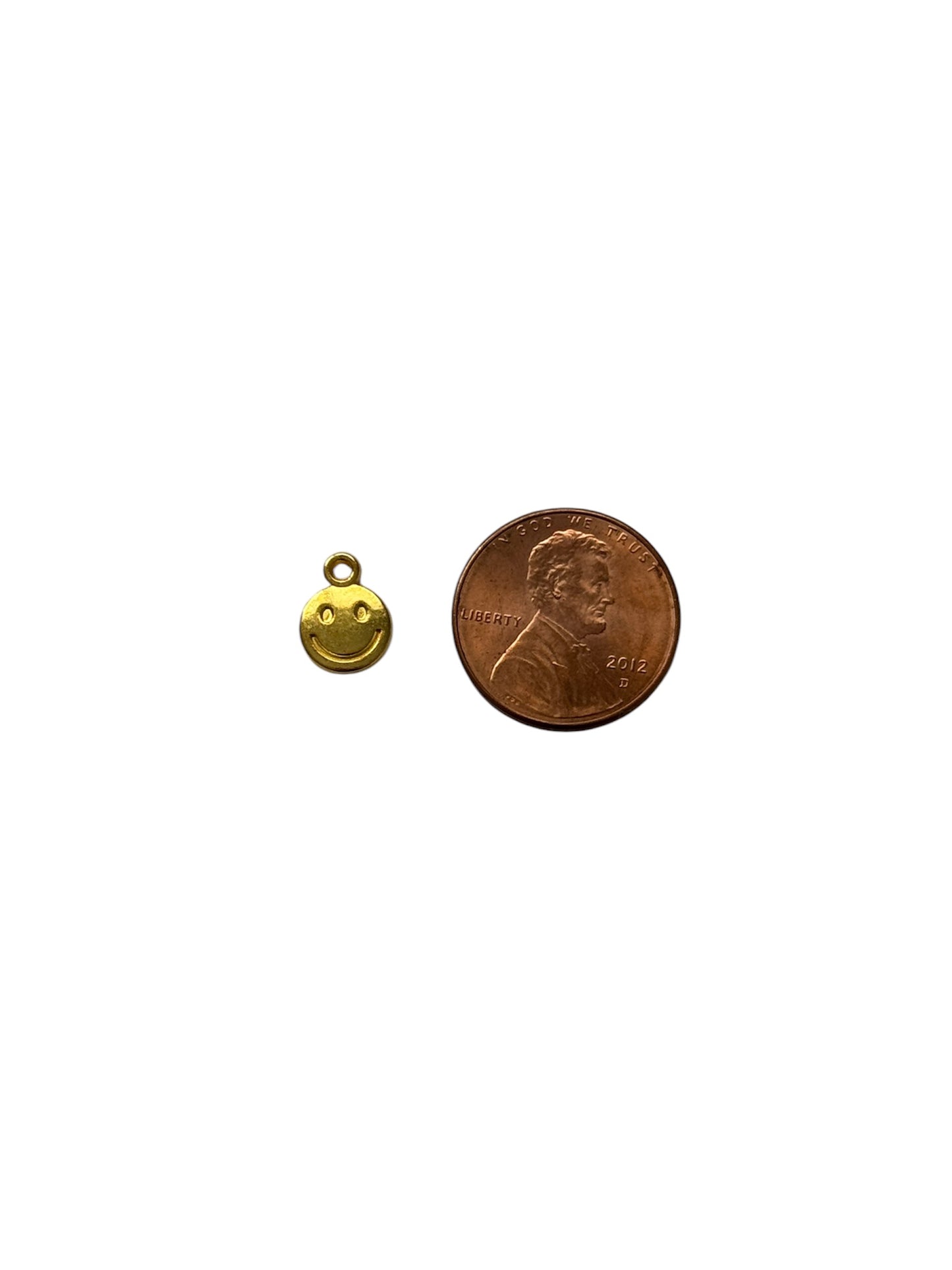 Gold Smiley Charm