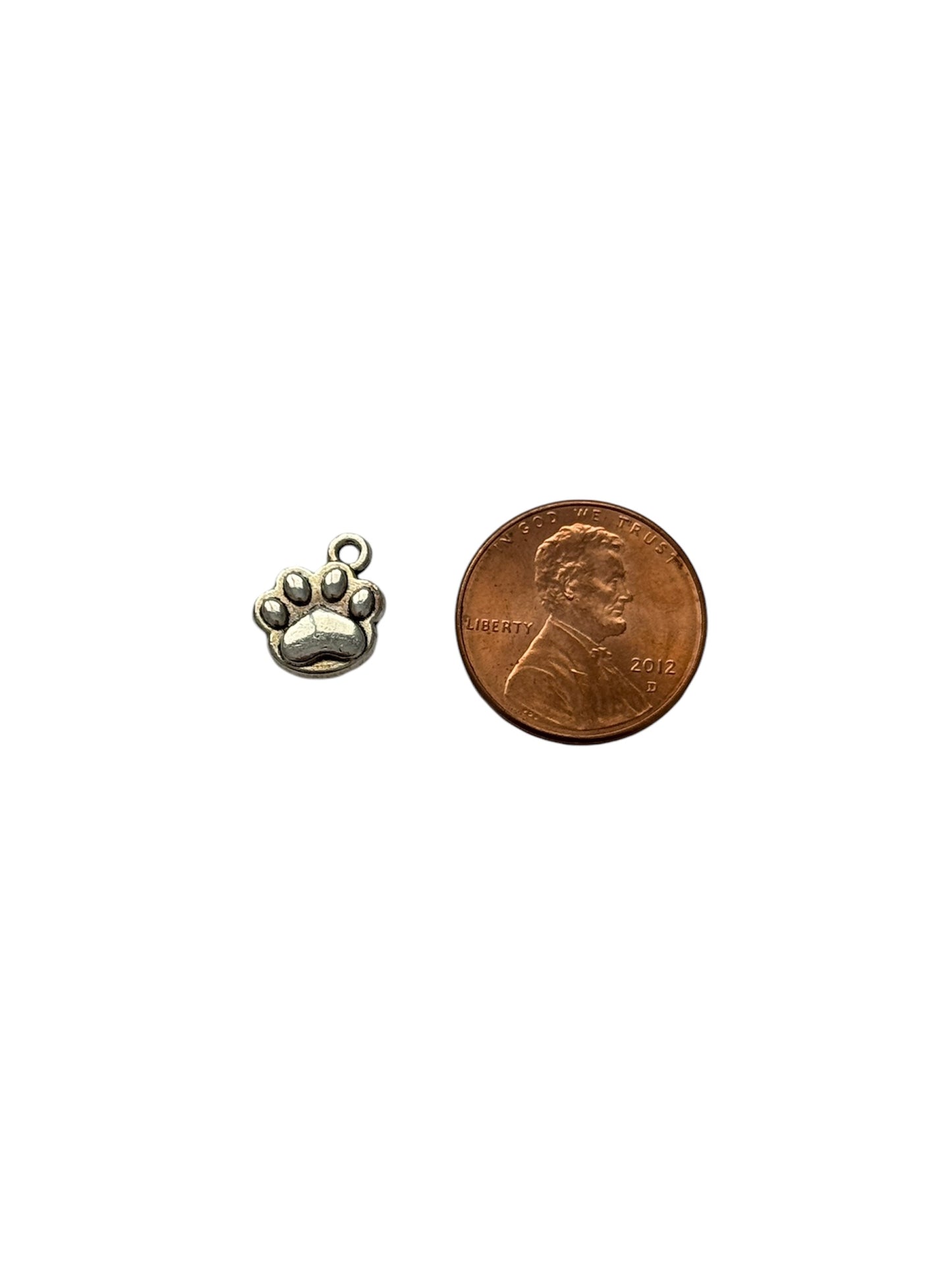 Silver Paw Print Charm