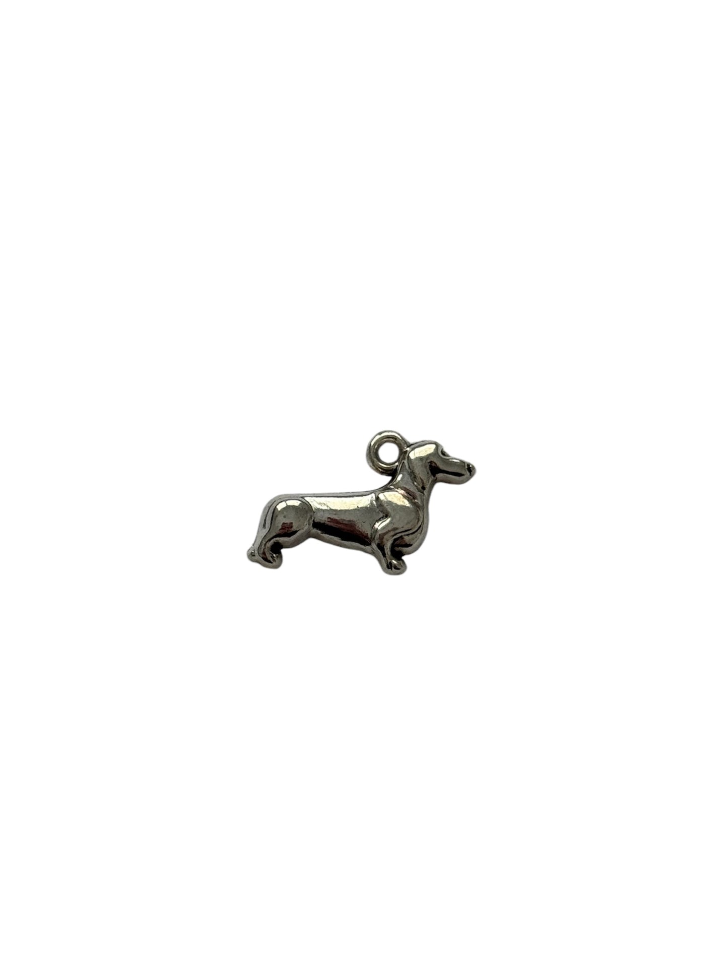 Silver Weenie Dog Charm