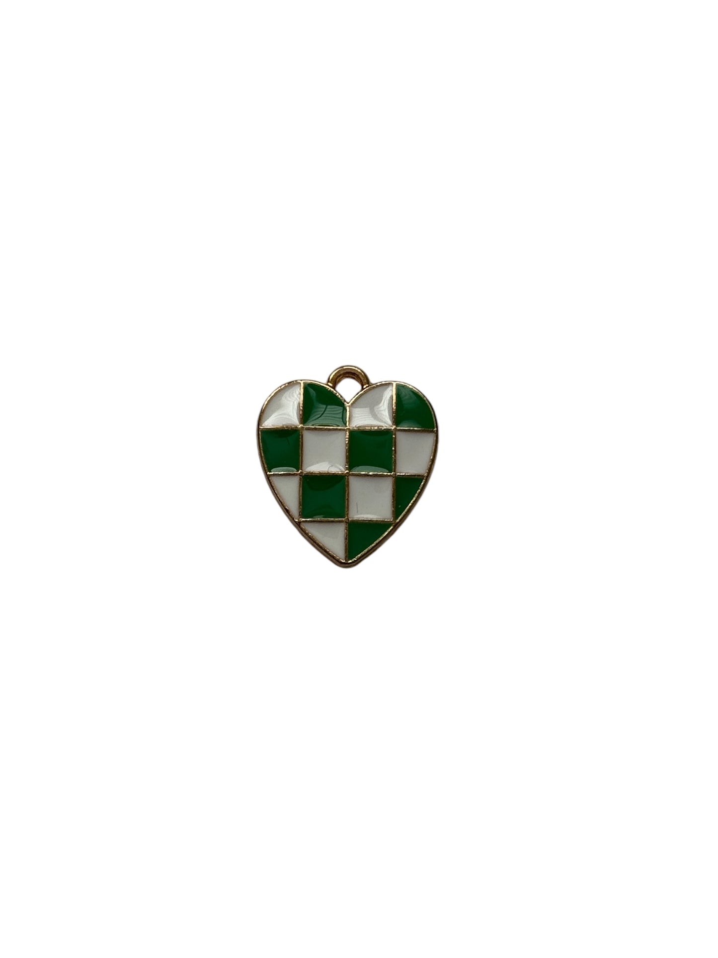 Big Checker Heart Charm