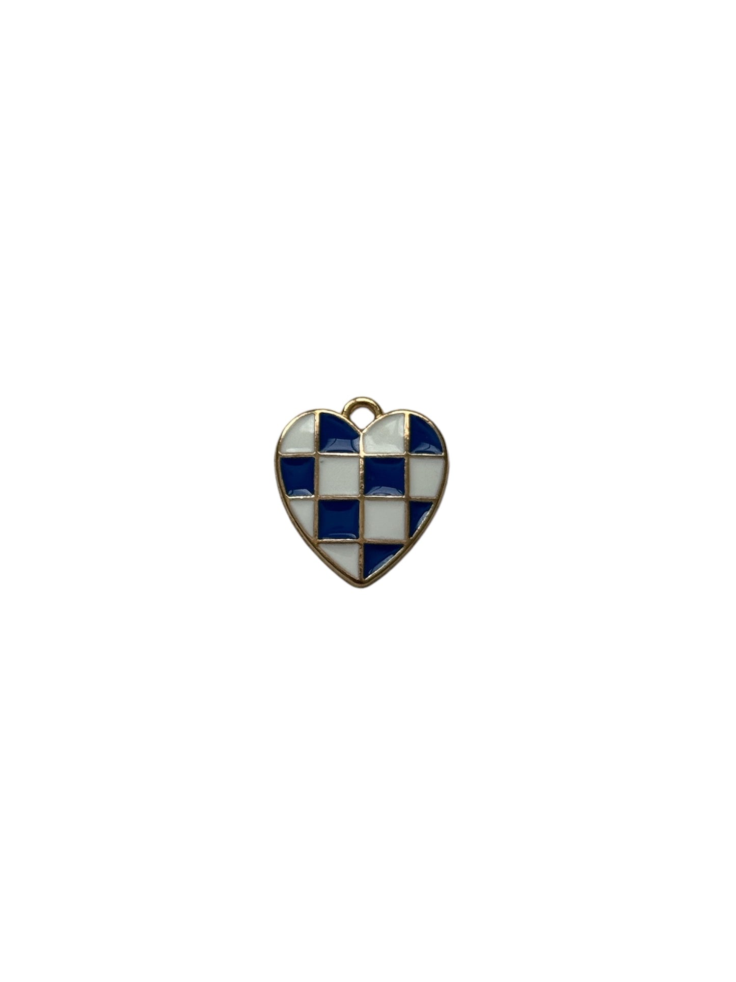 Big Checker Heart Charm