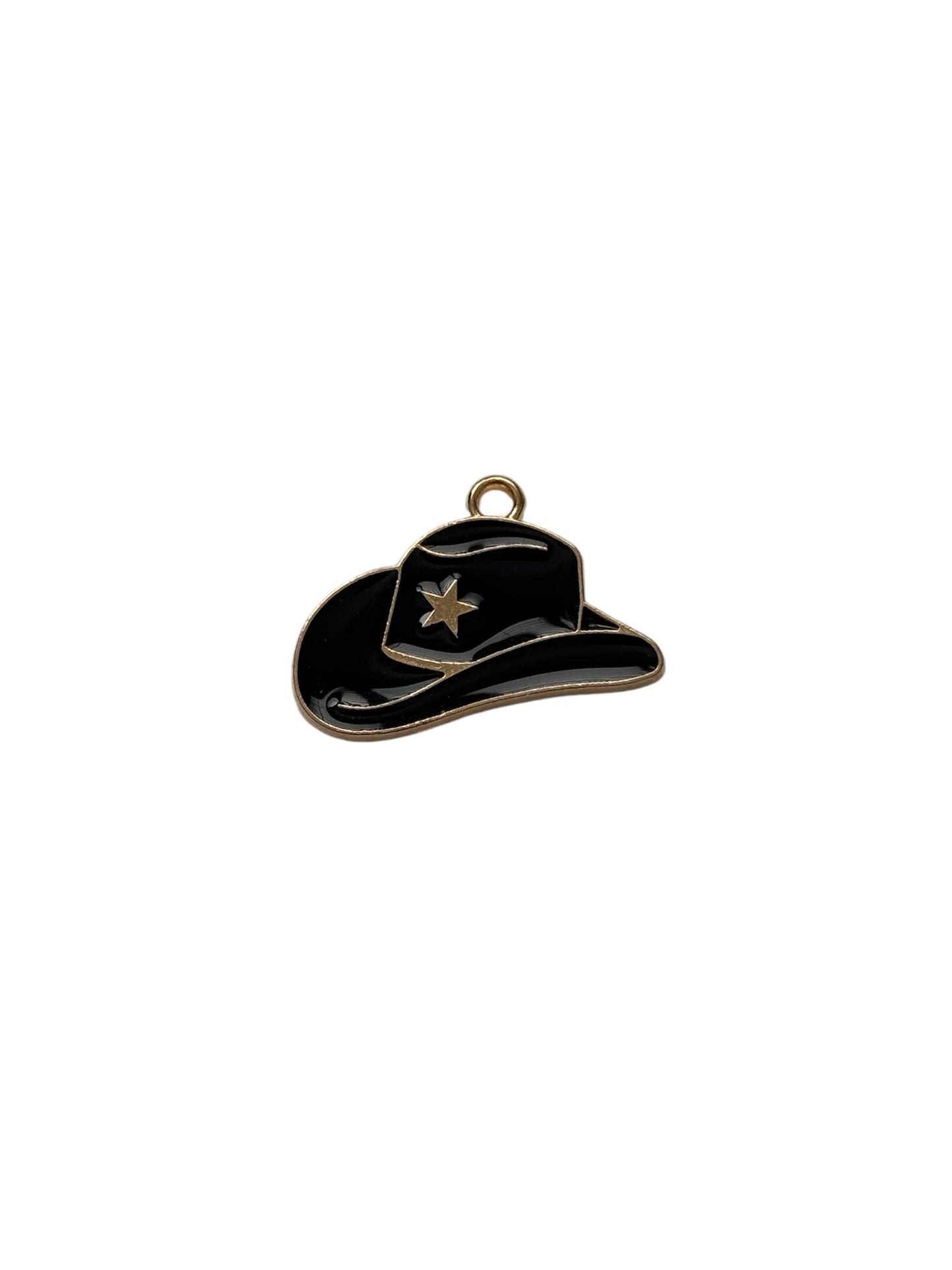 Black Cowboy Hat Charm