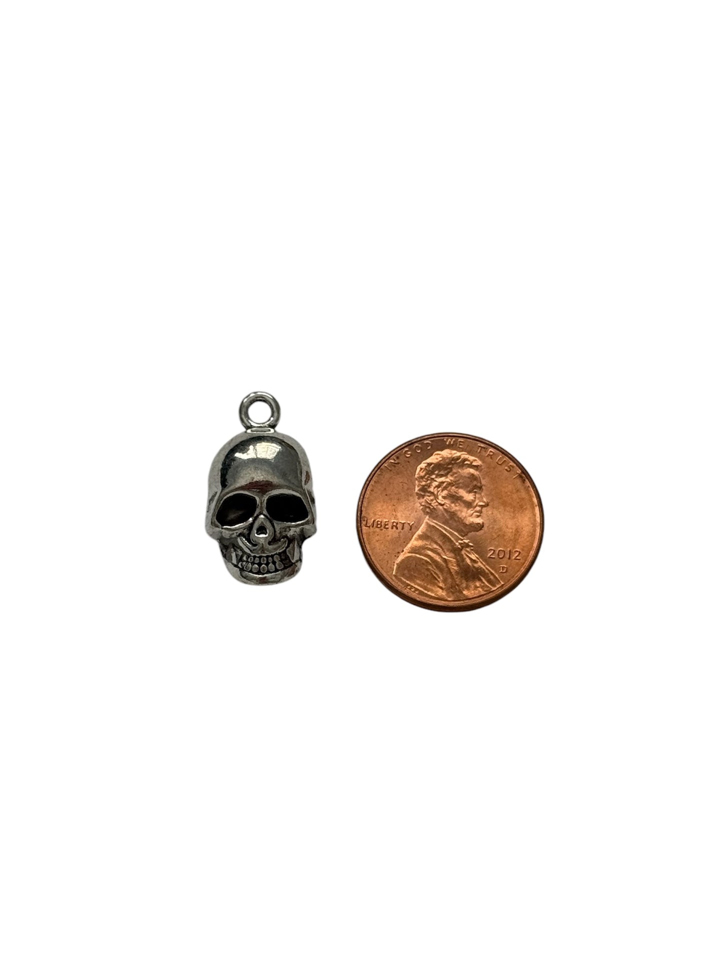 Silver Skull Charm