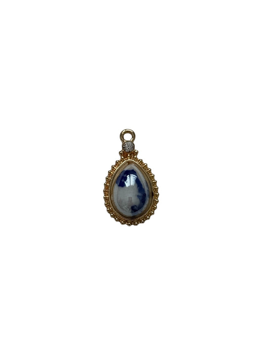 Porcelain Teardrop Charm