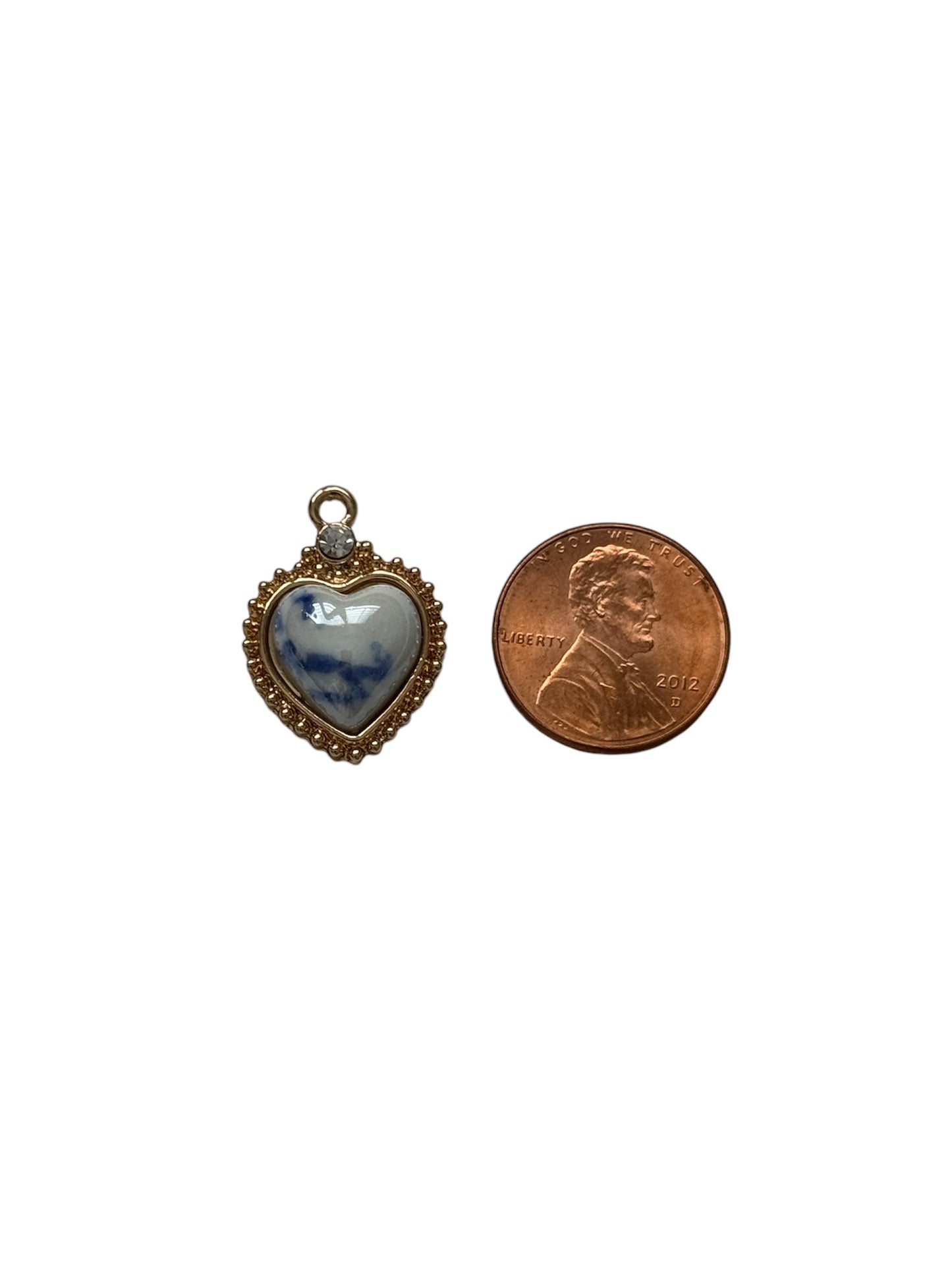 Porcelain Heart Charm