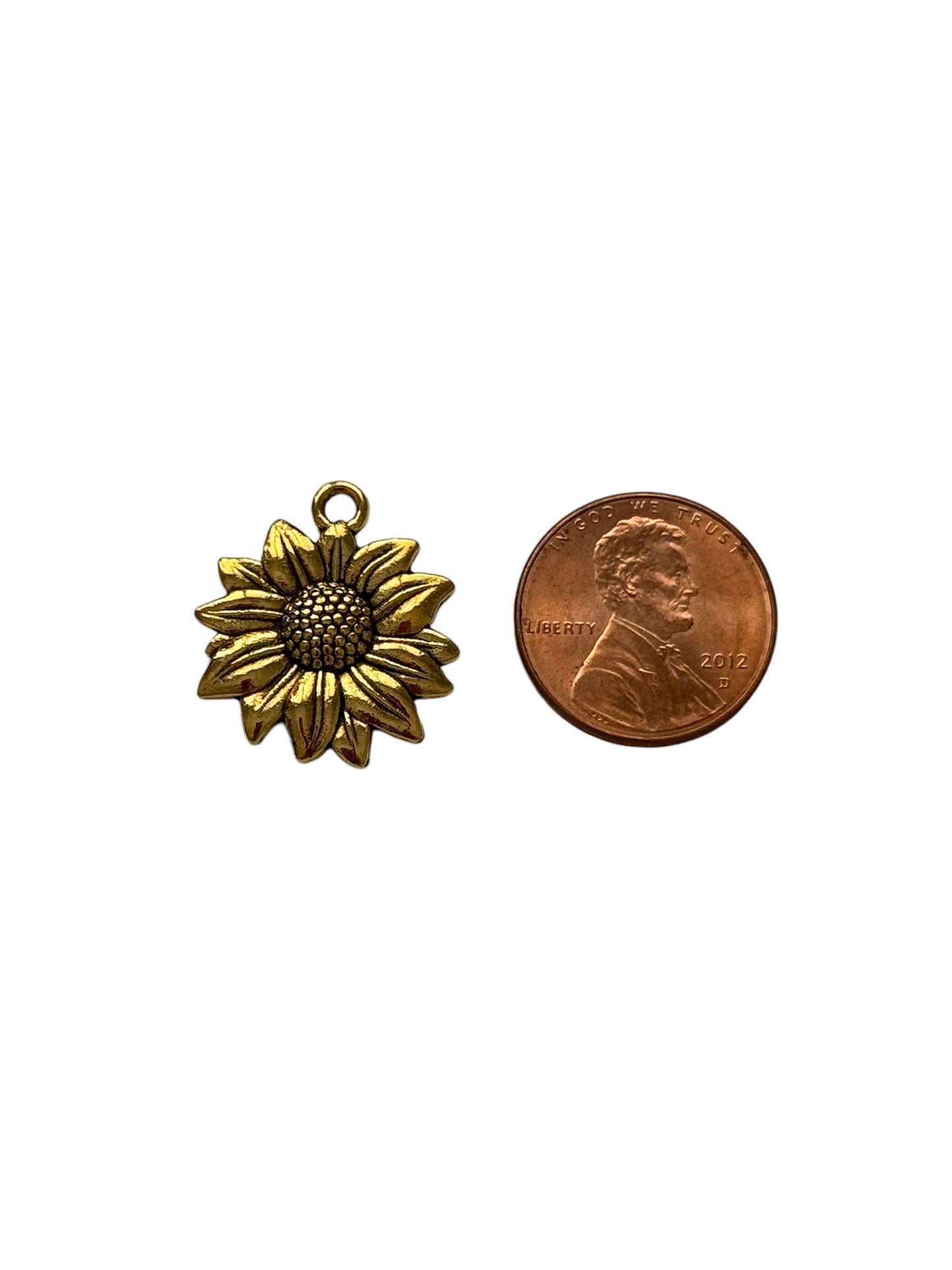 Gold Sunflower Charm