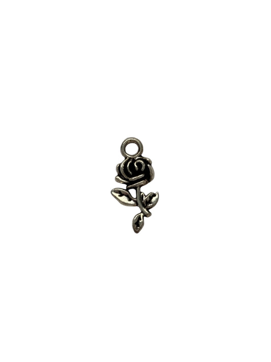 Silver Rose Charm