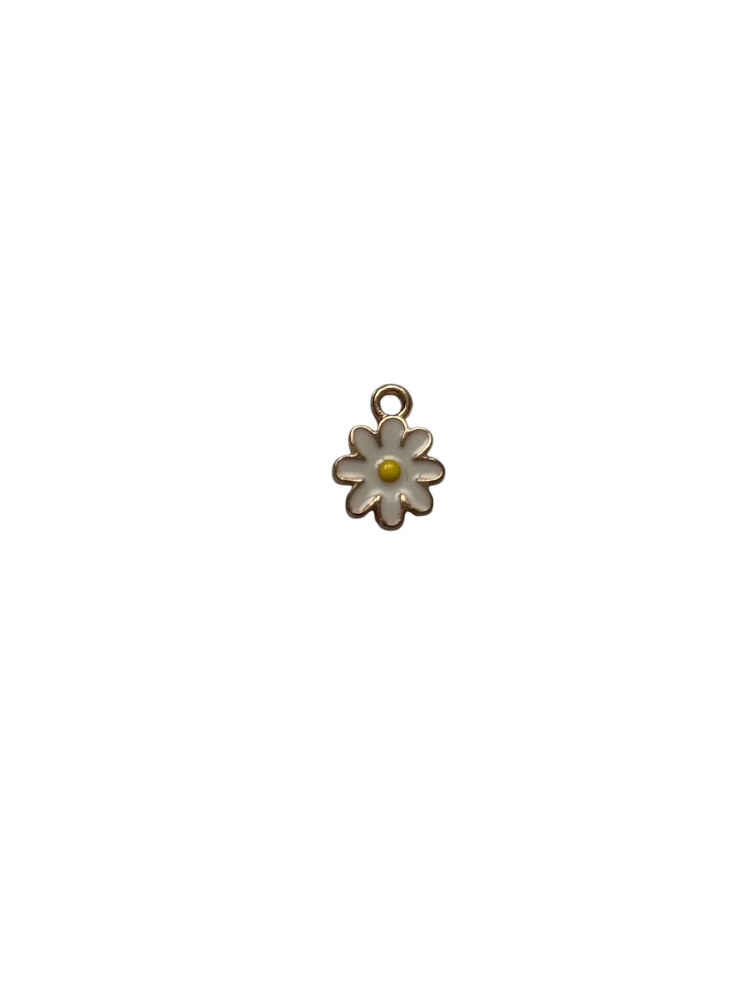 Tiny White Daisy Charm