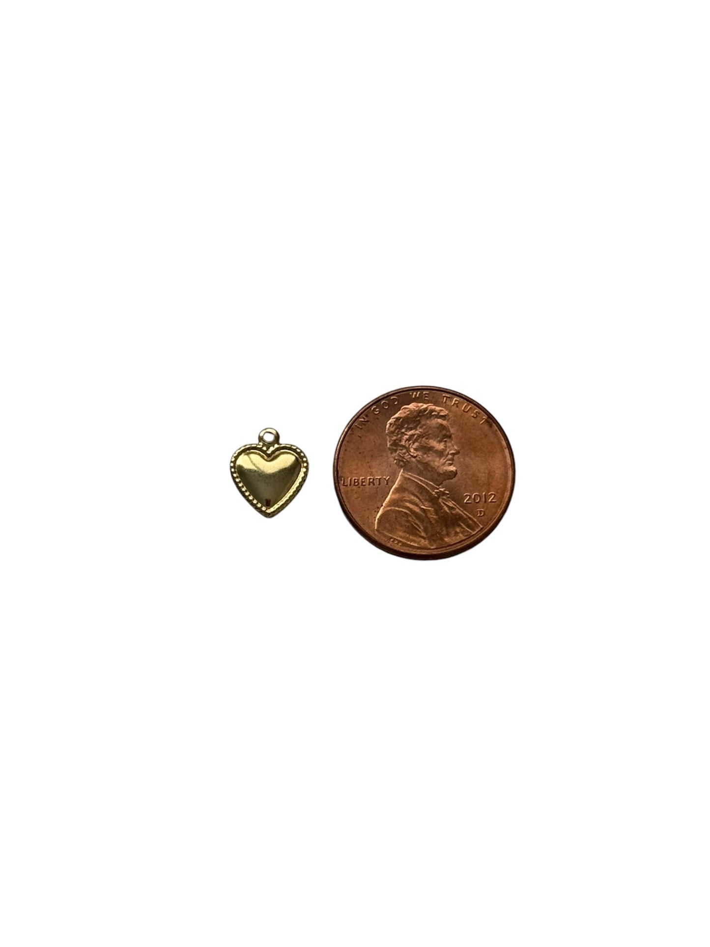 Tiny Gold Heart Charm