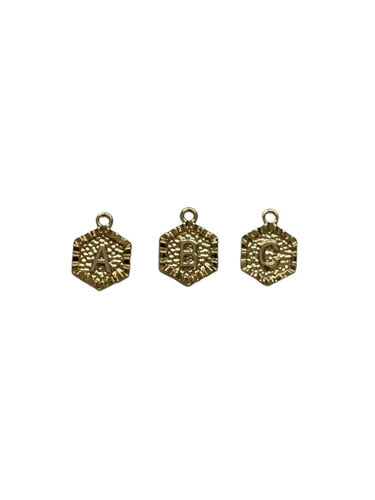 Hexagon Letter Charms