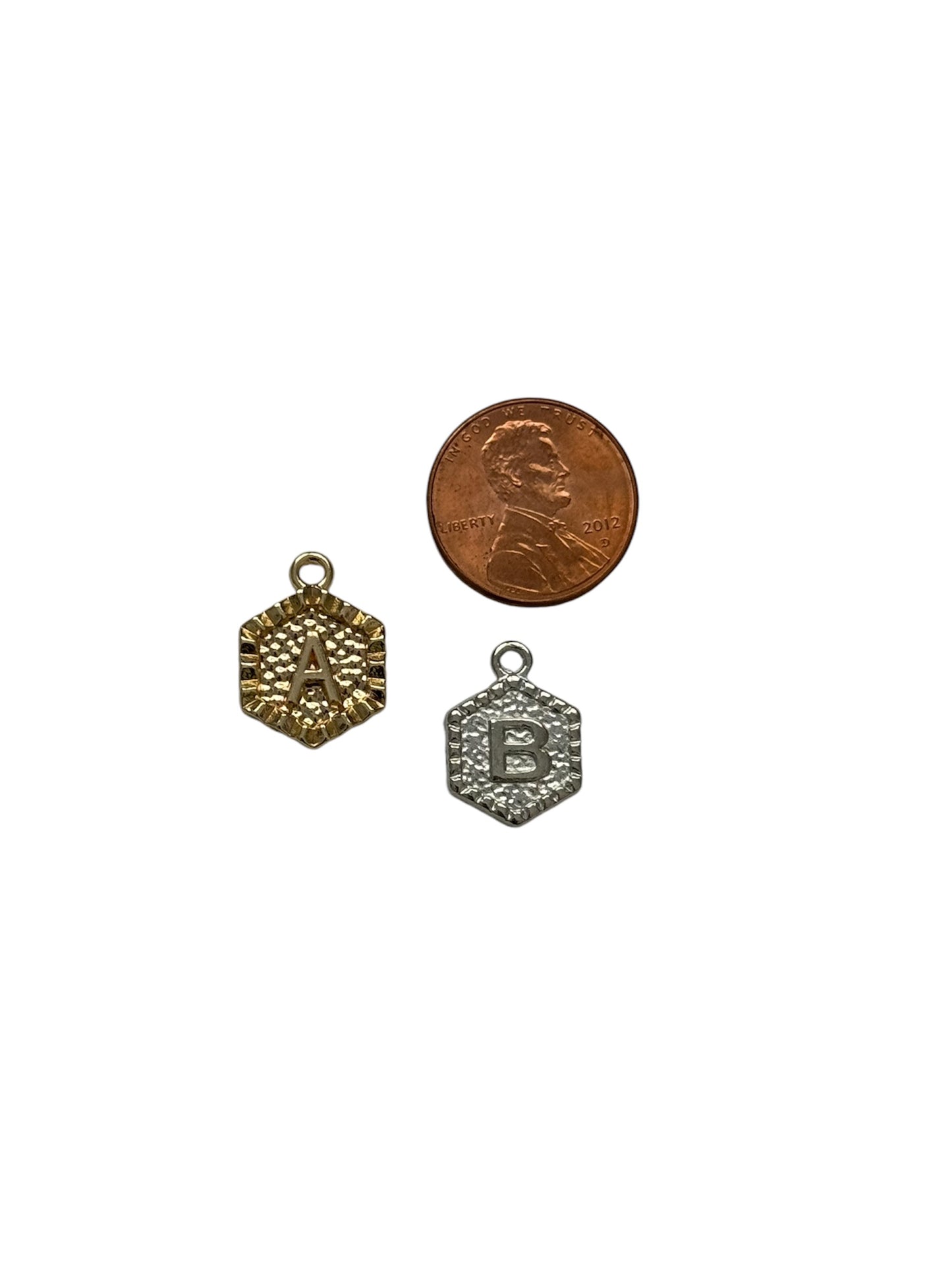 Hexagon Letter Charms