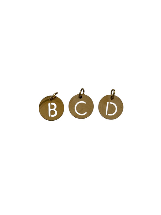 Gold Cutout Letter Charm