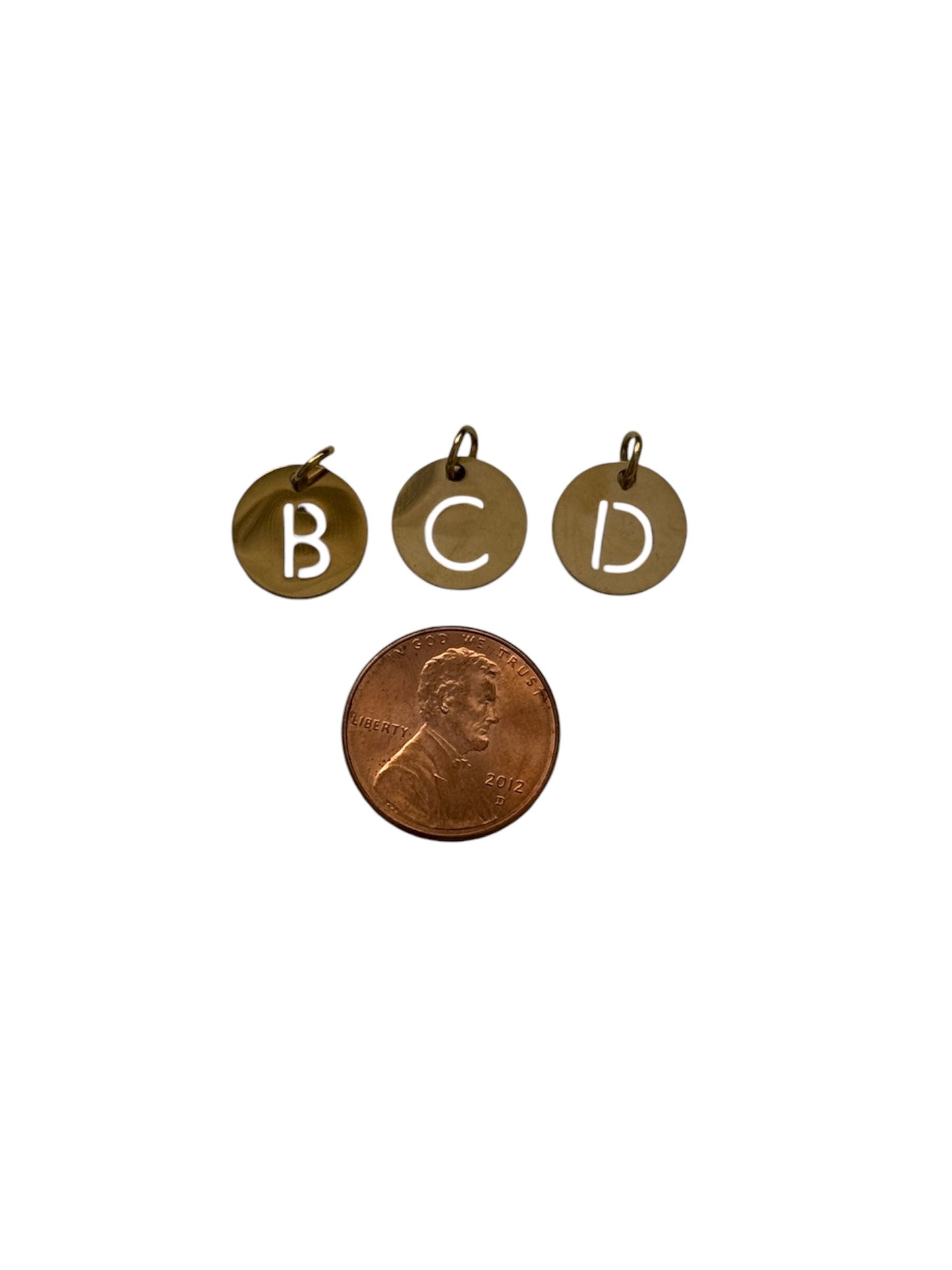 Gold Cutout Letter Charm