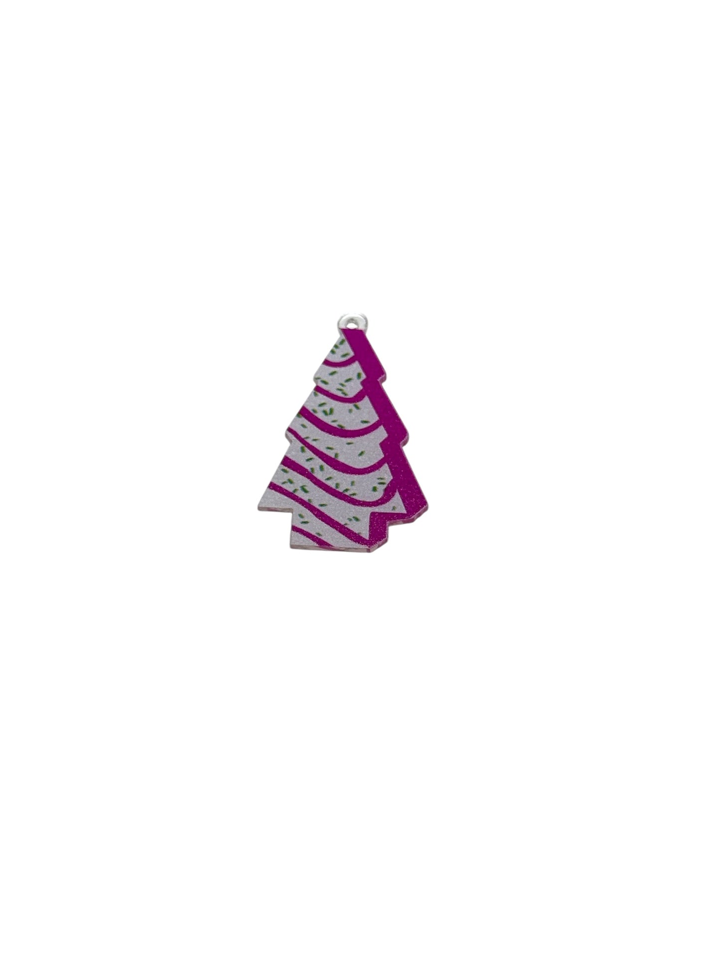 Pink Christmas Tree Charm