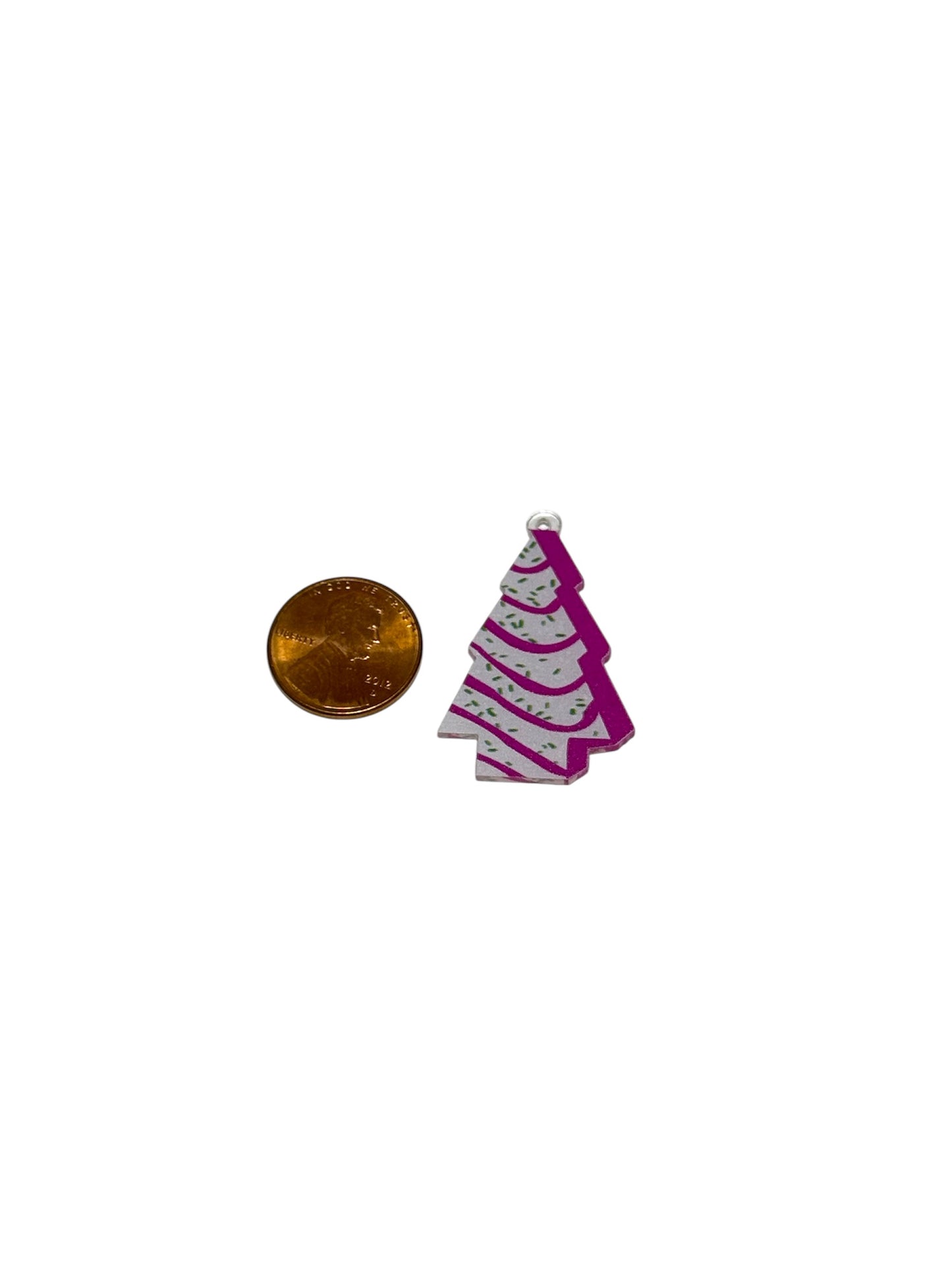 Pink Christmas Tree Charm