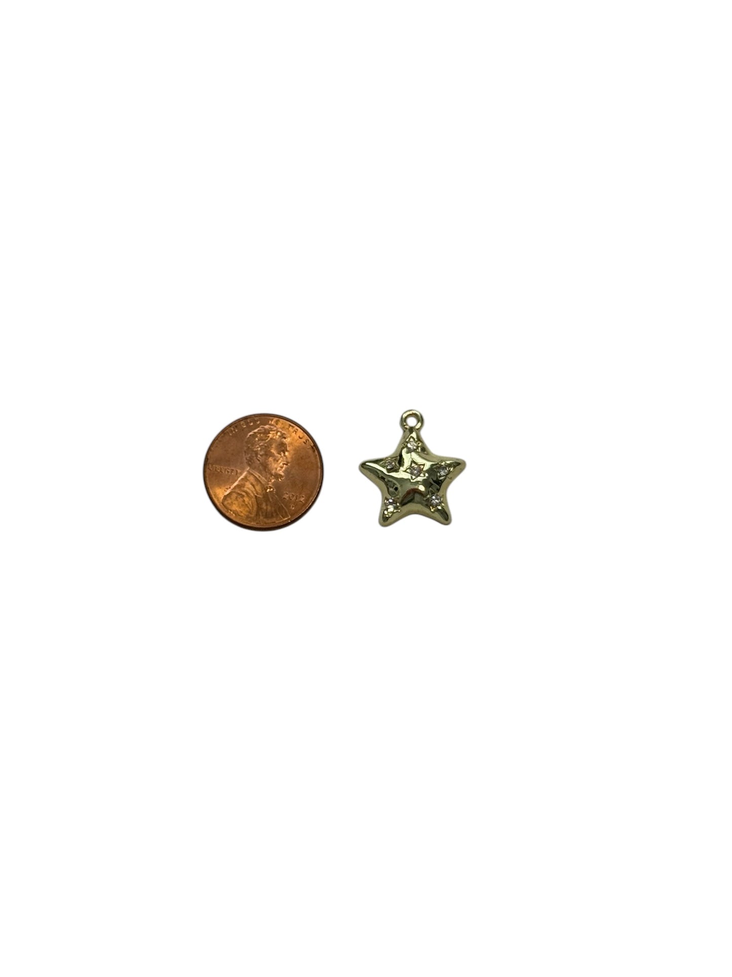 Sparkly Gold Star Charm