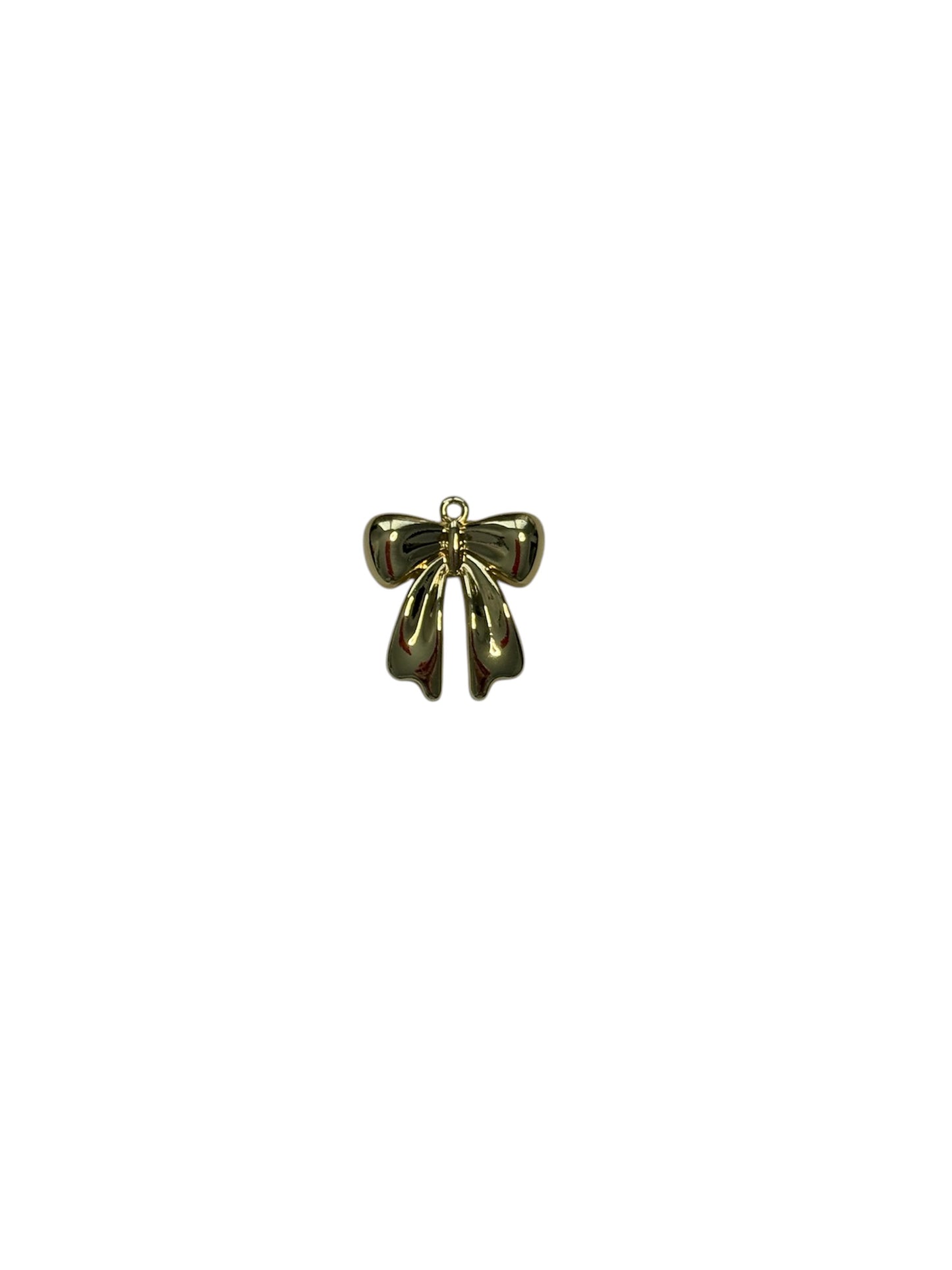 Gold Puffy Bow Charm