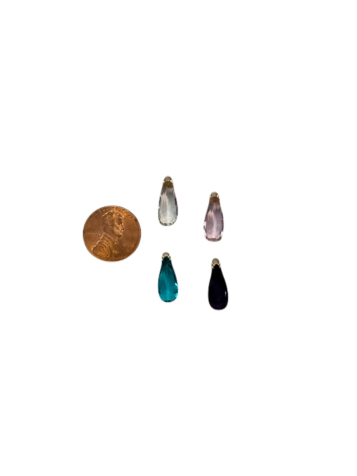 Colorful Teardrop Gem Charm